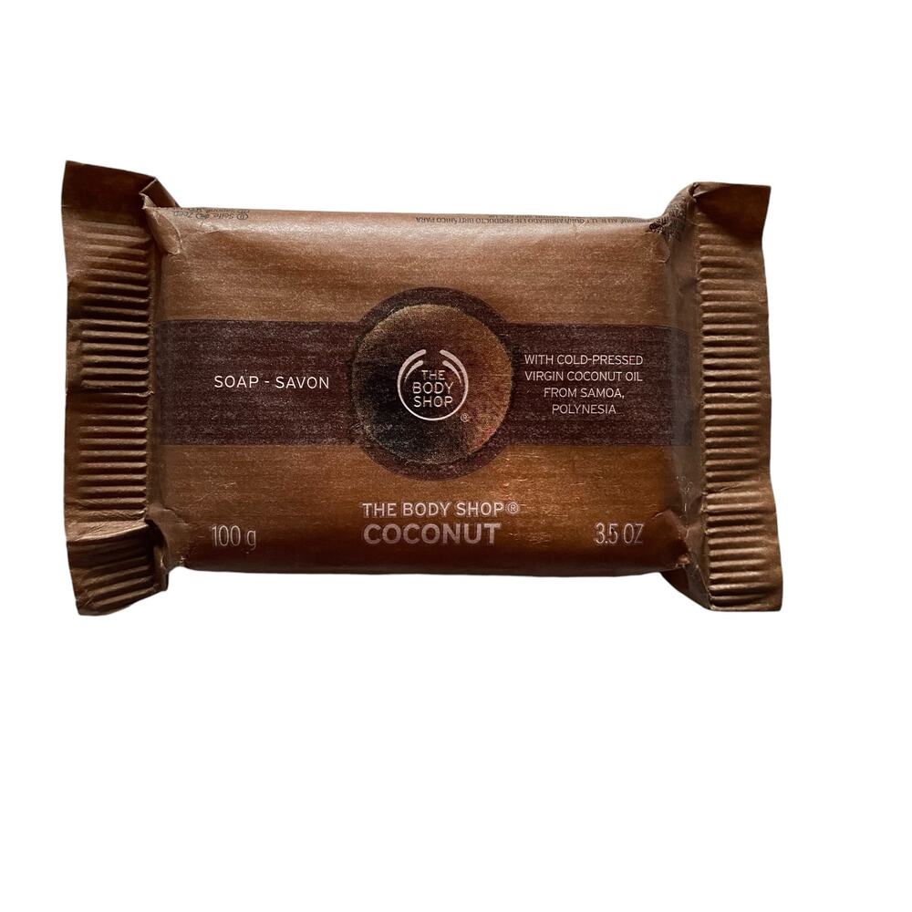 The Body Shop Coconut Bar Soap with Cold-Pressed Coconut Oil 3.5 oz New VEGAN